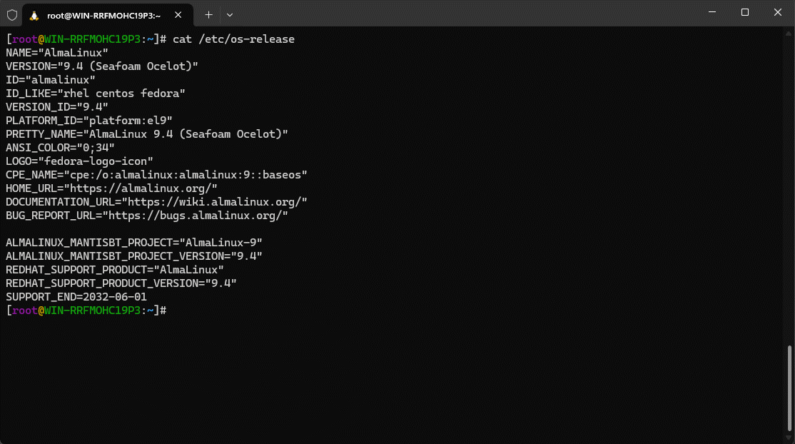 在 WSL2 中的 AlmaLinux 安装 perf