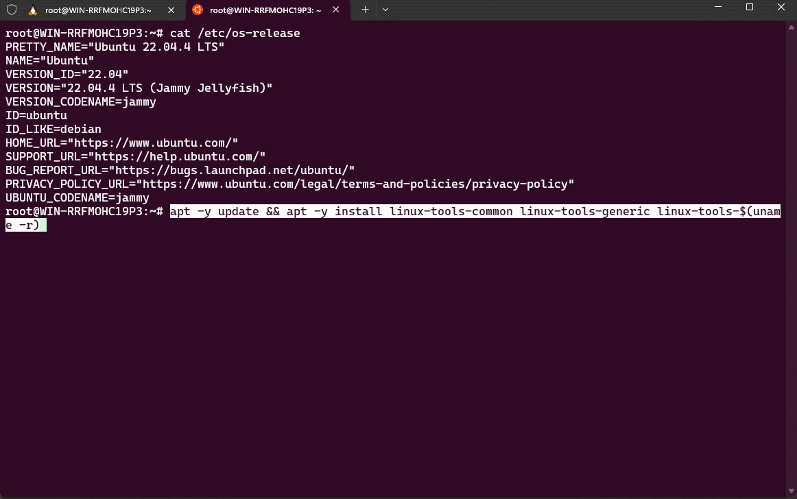在 WSL2 中的 Ubuntu 安装 perf